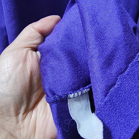 Vintage Vanity Fair Velour Sleepwear Medium Purple Floor Length Robe Kaftan - Picture 8 of 12